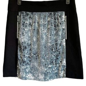 Jamie Sadock Women's Ponte & Pleat Texture Blue & Black Golf Skort Size 8
